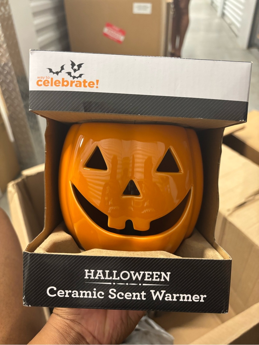 Ceramic Orange Pumpkin Jack-o-lantern Wax Melt Fragrance Bar Warmer Walmart